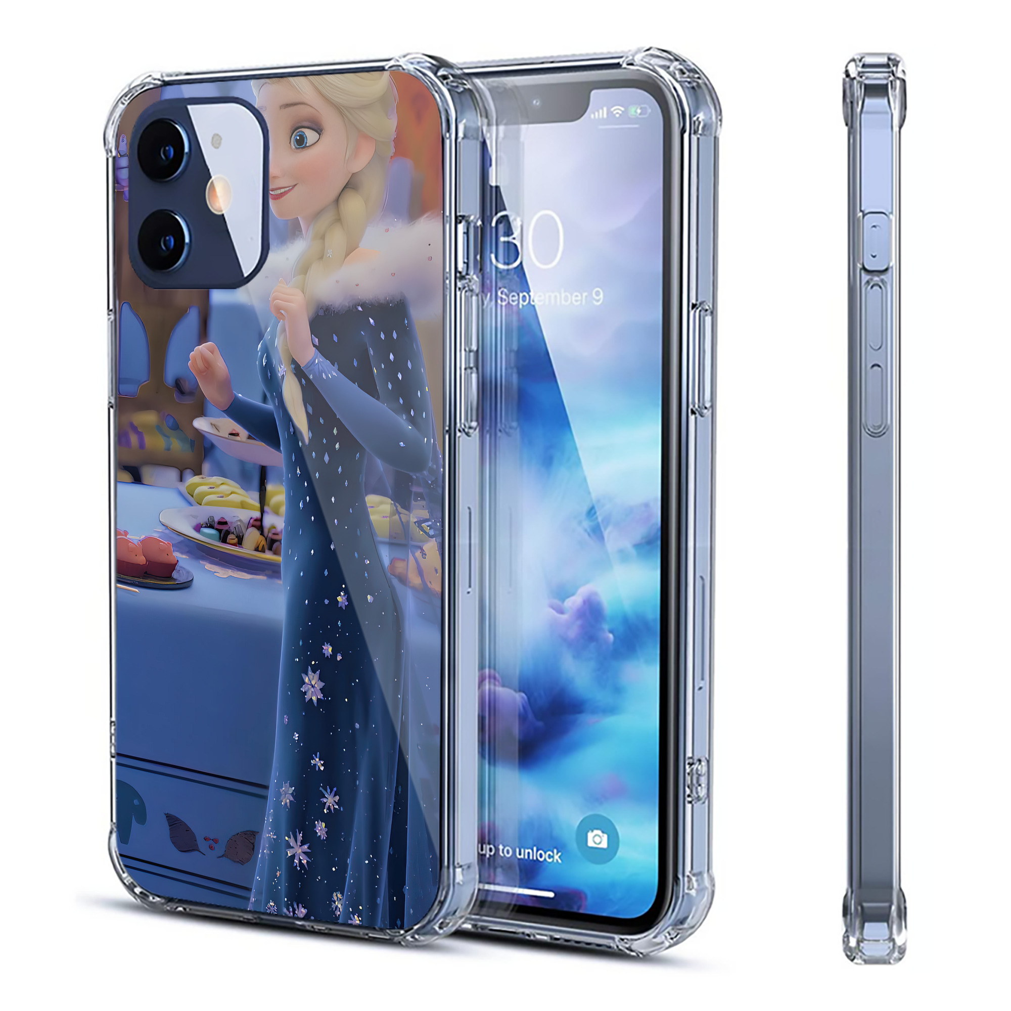 （画像用） アナと雪の女王 アンナ エルサ Frozen Anna Elsa 【iPhone 12シリーズ対応】透明スマホケース（クリアソフトケース）